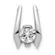 14K White Gold 4.75mm AA Diamond Slide