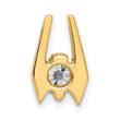 14k Complete A 5.25mm Diamond Slide Fits up to 3mm Fancy or Reversible Omega Only - Birthstone Company