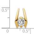 14k Complete A 5.25mm Diamond Slide Fits up to 3mm Fancy or Reversible Omega Only - Birthstone Company