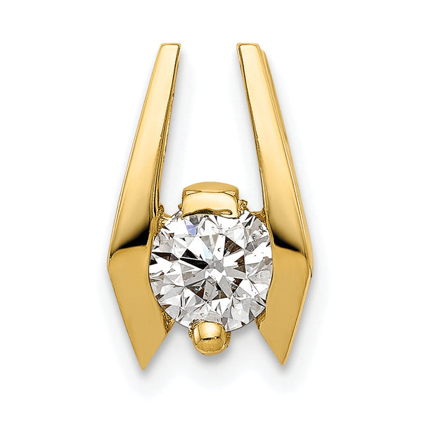 14k Complete A 5.25mm Diamond Slide Fits up to 3mm Fancy or Reversible Omega Only