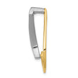 14k Two-Tone Complete 3/8 carat AA Diamond Teardrop Slide Fits up to 8mm Regular/10mm Fancy or Reversible Omega - Birthstone Company