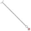Sterling Silver Rhodium Engraveable Enamel Disc Medical ID Bracelet - 7.75