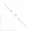 Sterling Silver Rhod-plt Non-enameled Medical ID Figaro Link Bracelet