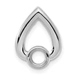 14k White Gold Teardrop 4mm Diamond Chain Slide Mtg