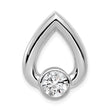 14k White Gold Teardrop 5.8mm Diamond Chain Slide Mtg