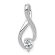14k White Gold Fancy 4.5mm Diamond Slide Mtg
