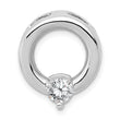 14k White Gold Circle 5mmDiamond Chain Slide Mtg