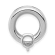 14k White Gold Circle 5.8mm Diamond Chain Slide Mtg