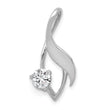 14k White Gold Fancy 4mm Diamond Slide Mtg