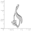 14k White Gold Fancy 5mm Diamond Slide Mtg