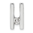 14K White Gold AA 4.1mm Diamond Slide
