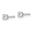 14k White Gold AA Quality Complete Diamond Stud Earring