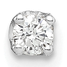 14k White Gold AA Quality Complete Diamond Stud Earring
