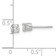 14k White Gold AA Quality Complete Diamond Stud Earring