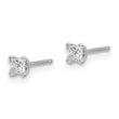 14k White Gold VS Quality Complete Princess Cut Diamond Earrings - Birthstone Company