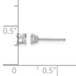 14k White Gold AA Quality Complete Princess Cut Diamond Earrings - Birthstone Company