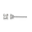 14k White Gold AAA Quality Complete Princess Cut Diamond Earring - Birthstone Company