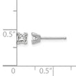 14k White Gold AA Quality Complete Princess Cut Diamond Earrings - Birthstone Company