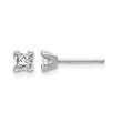14k White Gold AA Quality Complete Princess Cut Diamond Earrings - Birthstone Company