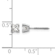14k White Gold VS Quality Complete Princess Cut Diamond Earrings - Birthstone Company