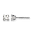 14k White Gold VS Quality Complete Princess Cut Diamond Earrings - Birthstone Company