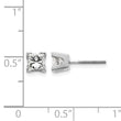 14k White Gold AAA Quality Complete Princess Cut Diamond Earring - Birthstone Company