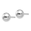 14k White Gold Polished 7mm Ball Post Earrings - Birthstone Company
