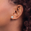 14k White Gold Polished 7mm Ball Post Earrings - Birthstone Company