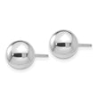 14k White Gold Polished 8mm Ball Post Earrings - Birthstone Company