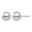 14k White Gold Polished 8mm Ball Post Earrings - Birthstone Company