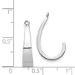 14k White Gold Polished J-Hoop Earring Jackets
