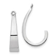 14k White Gold Polished J-Hoop Earring Jackets
