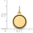14k White Gold w/Enamel .027 Gauge Circular Engravable Disc