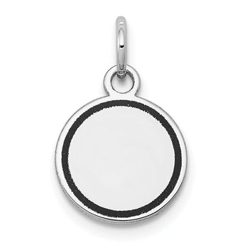 14k White Gold w/Enamel .027 Gauge Circular Engravable Disc