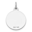14k White Gold w/Enamel .027 Gauge Circular Engravable Disc
