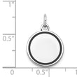 14k White Gold w/Enamel .027 Gauge Circular Engravable Disc