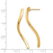 14k Long Curled Post Earrings