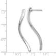14k White Gold Long Curled Post Earrings
