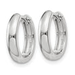 14k White Gold Round Hinged Hoop Earrings