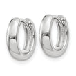 14k White Gold Round Hinged Hoop Earrings