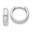 14k White Gold Round Hinged Hoop Earrings