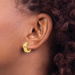 14k Round Hinged Hoop Earrings