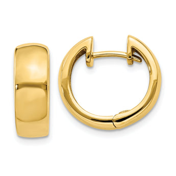 14k Round Hinged Hoop Earrings