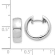 14k White Gold Round Hinged Hoop Earrings