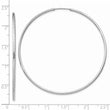 14k White Gold 1.5mm Polished Endless Hoop Earrings