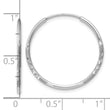 14K White Gold 1.25mm Diamond-cut Endless Hoop Earring