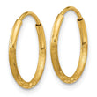 14k 1.25mm Diamond-cut Endless Hoop Earring