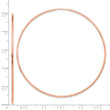 14k Rose Gold 1.2mm Polished Endless Hoop Earrings