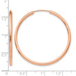 14k Rose Gold Polished Endless 2mm Hoop Earrings - Birthstone Company