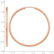 14k Rose Gold Polished Endless 2mm Hoop Earrings - Birthstone Company